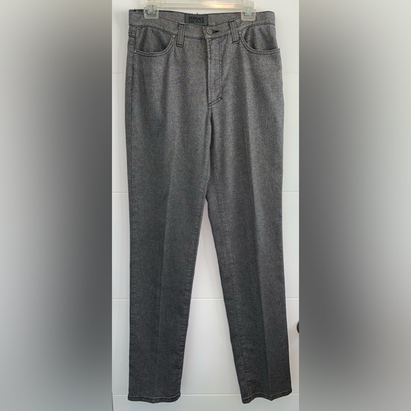 Versace Men’s Silver Metallic Grey Black Pants 33 / 47 90s Y2K - Picture 3 of 10